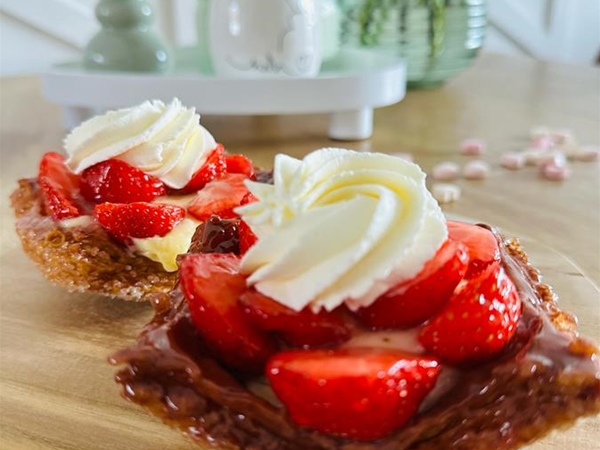 Aardbeien Schelpje met Slagroom